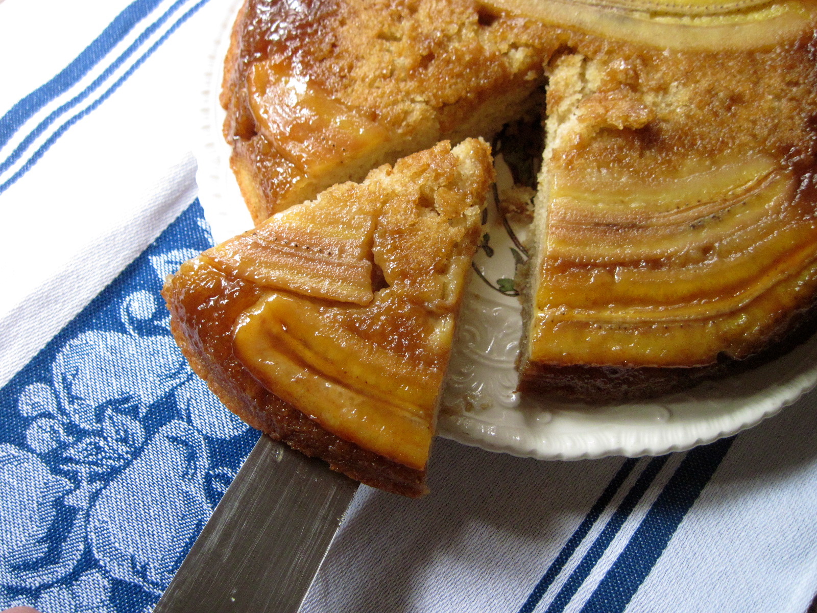 Sourdough Banana Bourbon Upside Down Cake