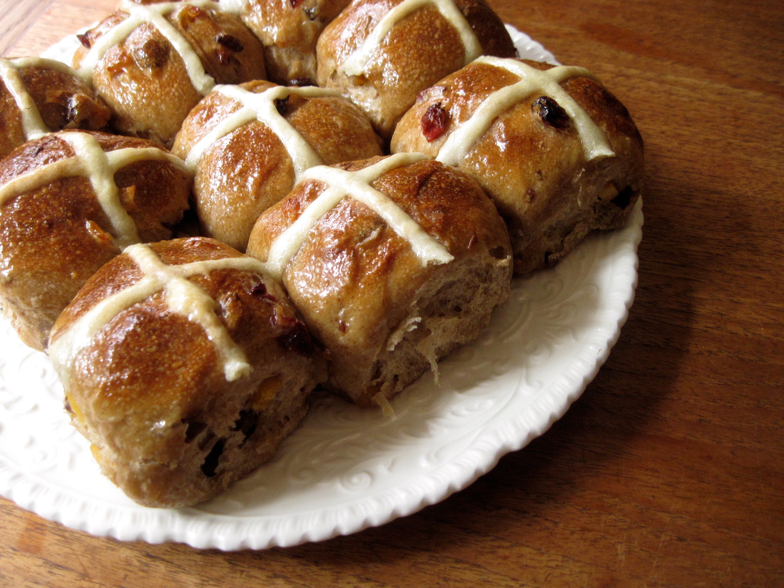 Chocolate Porter Sourdough Hot Cross Buns