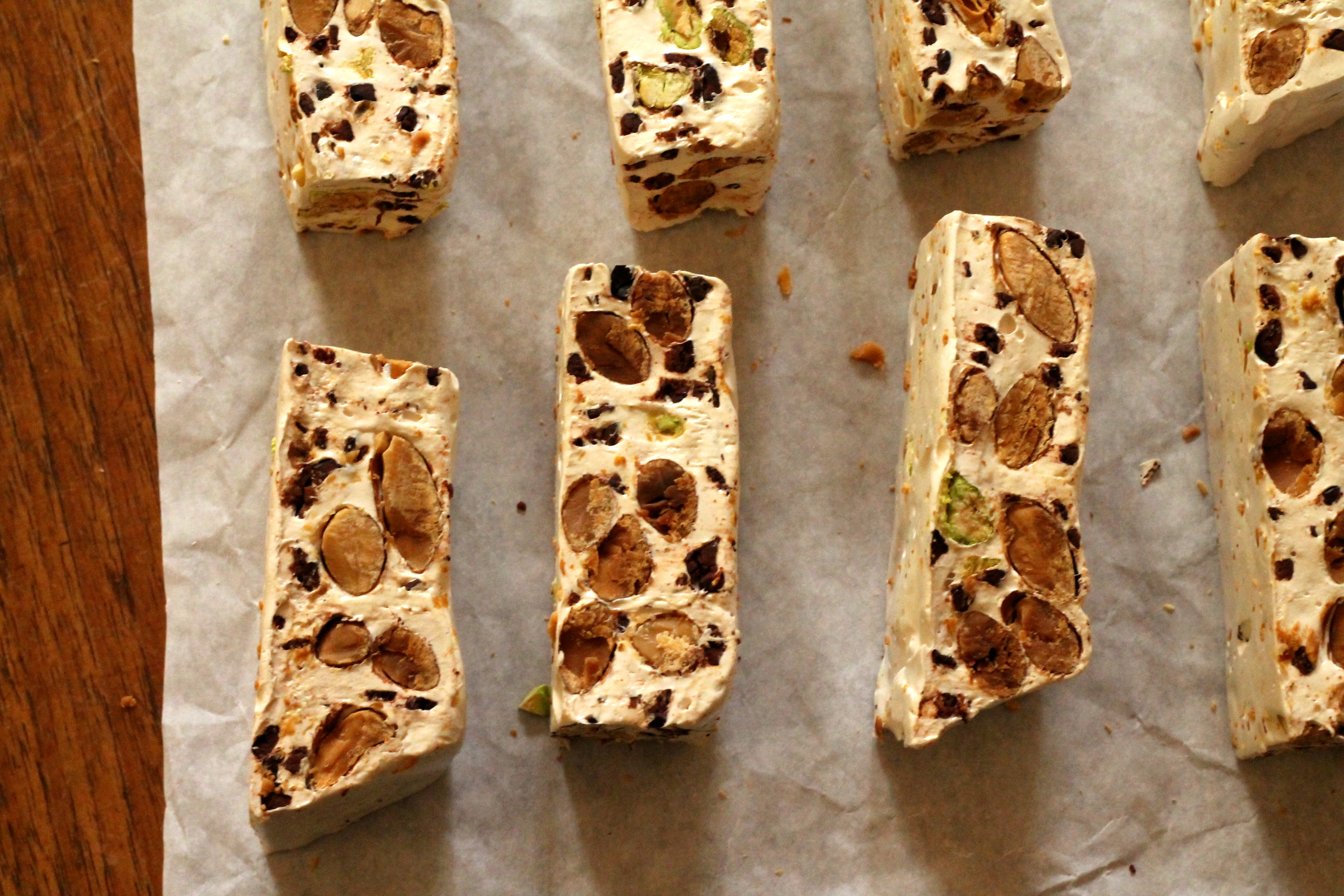 Nougat Torrone with Almonds, Pistachios and Cocoa Nibs | Korena in the Kitchen