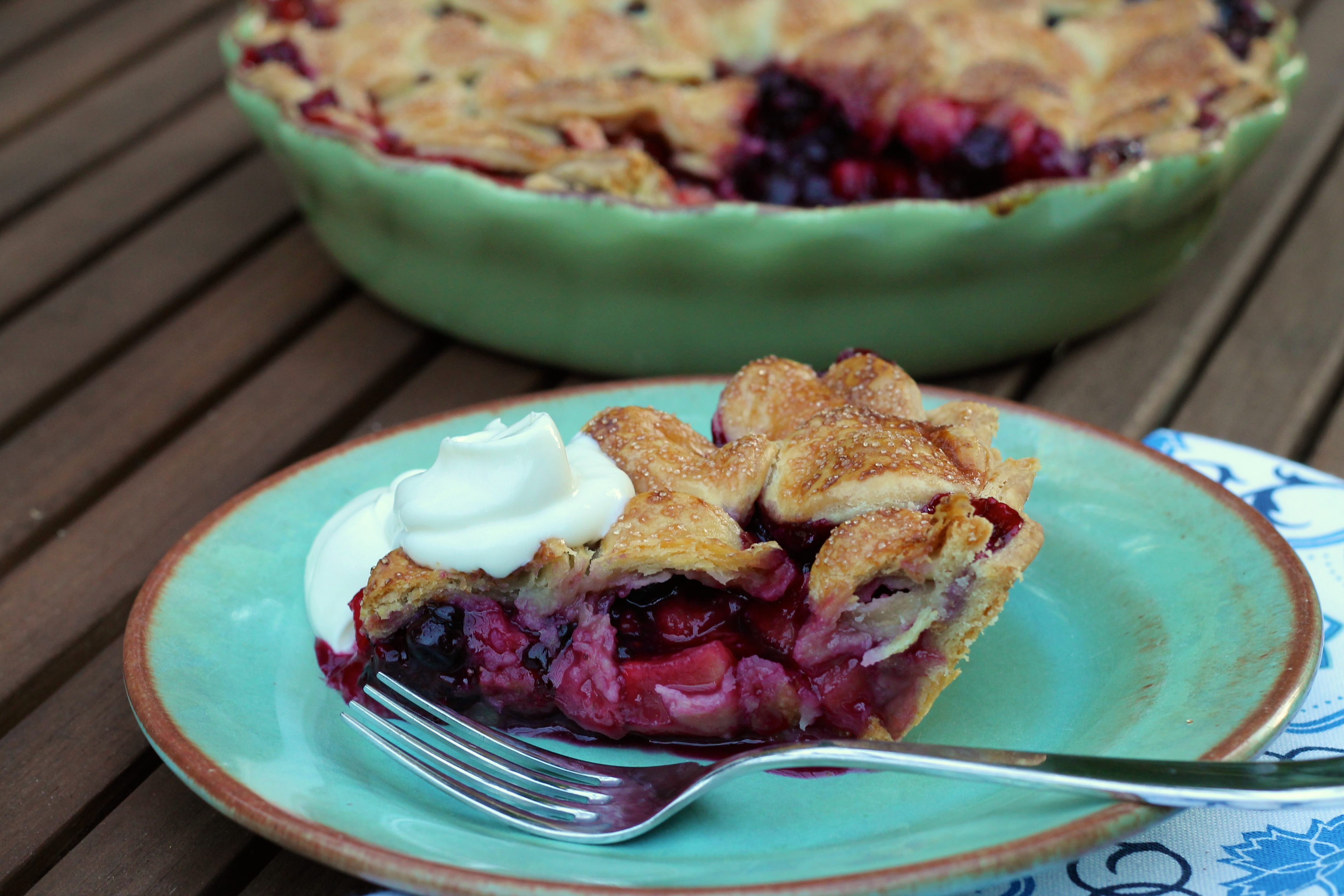 Triple Berry Apple Pie | Korena in the Kitchen