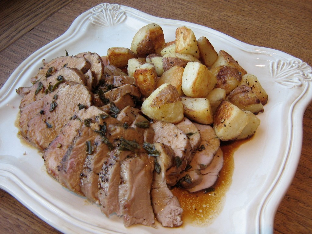 Pork Tenderloin with Honeyed Butter and Sage and Perfect Roast&nbsp;Potatoes
