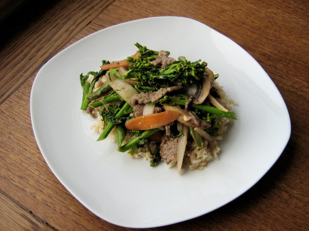 Kale Tops and Spicy Peanut Stir Fry&nbsp;Sauce