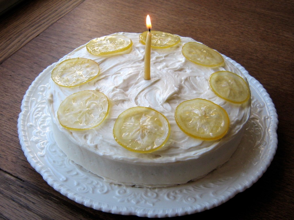 Lemon-tastic: Birthday Cake with Lemon Curd Filling and Candied Lemon&nbsp;Slices