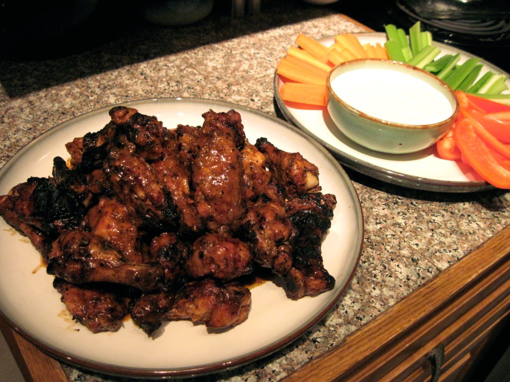 Grilled Hot Wings with Blue Cheese&nbsp;Dip