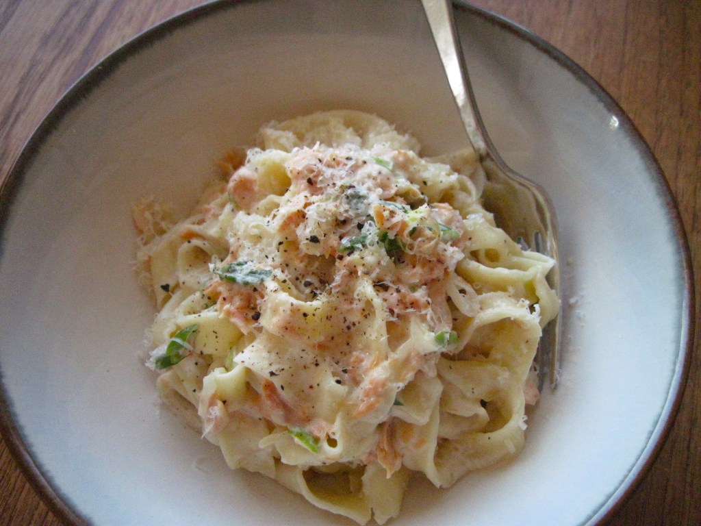 Fettuccine Alfredo with Smoked Sockeye&nbsp;Salmon