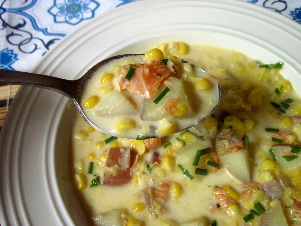 Smoked Salmon and Corn&nbsp;Chowder