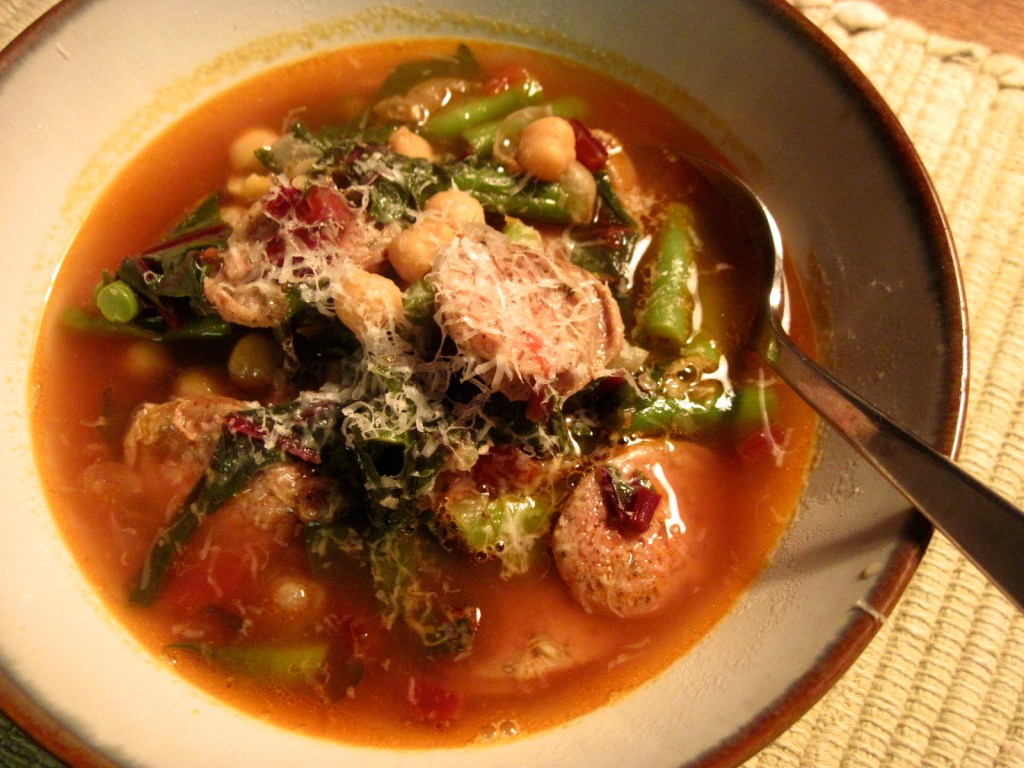Beans, Greens & Sausage&nbsp;Soup