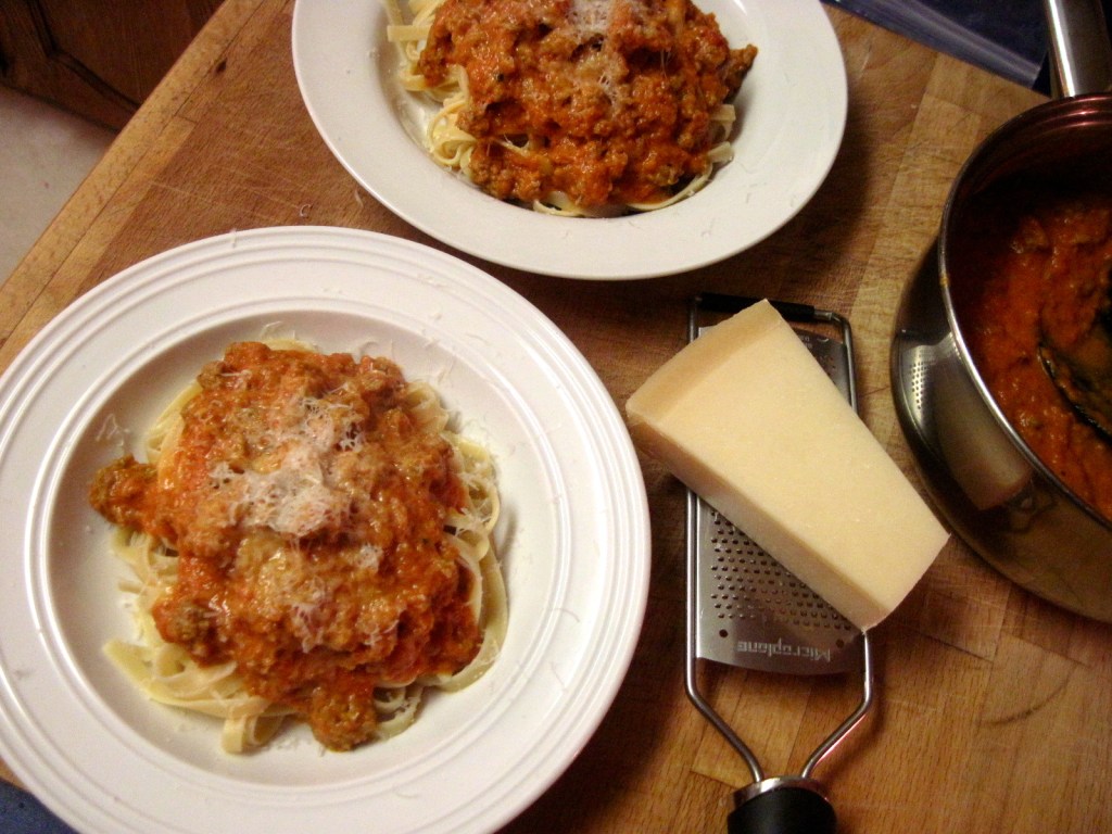 Three-Cheese Tomato and Sausage Pasta&nbsp;Sauce