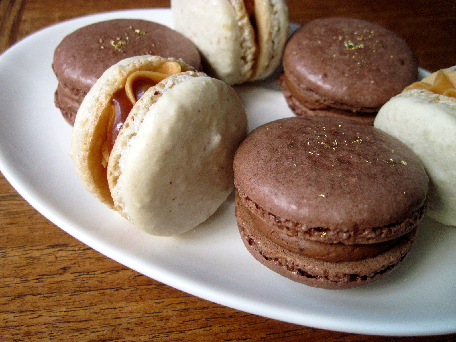 Salted Caramel and Mexican Chocolate Macarons