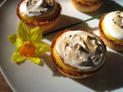 Lemon Meringue Coconut Macaroon Tart