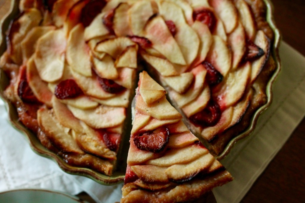 Apple Strawberry Custard Tart | Korena in the Kitchen