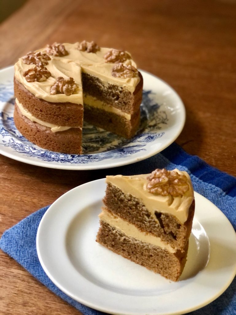 10 Years! {Nigella Lawson’s Coffee and Walnut Layer Cake}