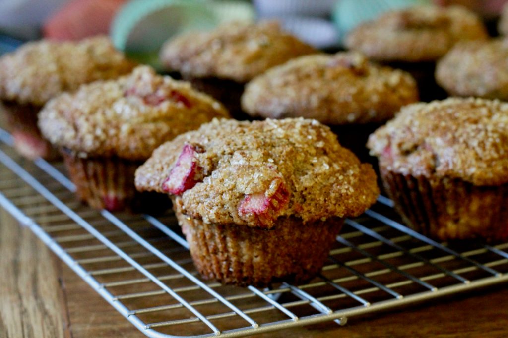Whole Wheat Rhubarb & Spice&nbsp;Muffins
