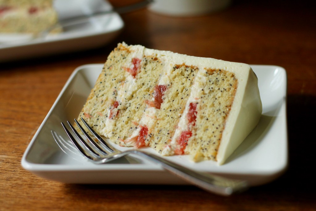 White Chocolate Grapefruit Poppy Seed&nbsp;Cake