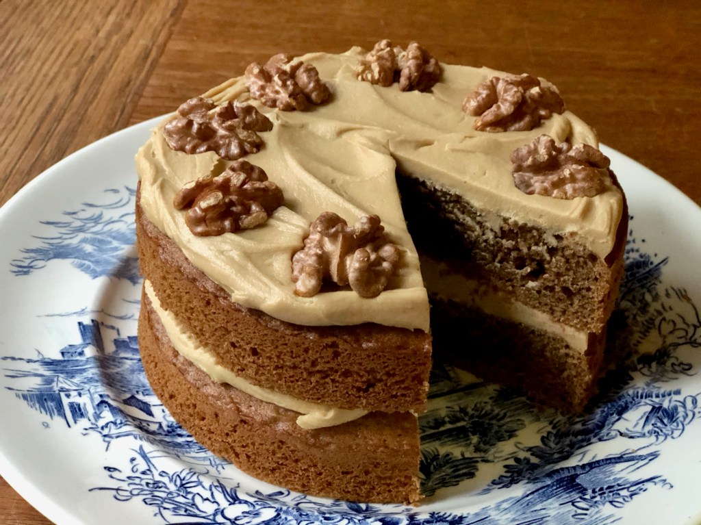 10 Years! {Nigella Lawson’s Coffee and Walnut Layer&nbsp;Cake}