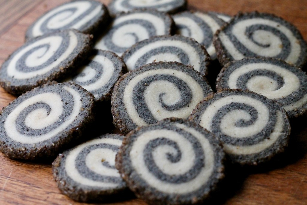 Black Sesame-Espresso Shortbread&nbsp;Pinwheels